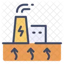 Geothermie Elektrizitat Elektro Symbol