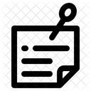 Angepinnt Notieren Drucken Icon