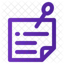 Angepinnt Notieren Drucken Icon