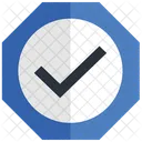 Geprufter Pin Gepruft Markierter Pin Symbol
