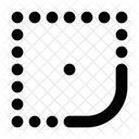 Gepunkteter Radius Unten Rechts Rand Radius Symbol