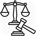 Justiz Anwalt Hammer Symbol