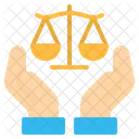Gerechtigkeit Recht Hand Symbol