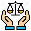 Gerechtigkeit Recht Hand Symbol