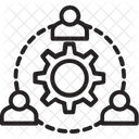Gerenciamento De Equipe Roda Dentada Esquadrao Ícone