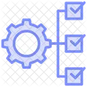 Icone De Linha Duotonica De Gerenciamento De Projeto Ícone