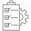 Icone Thinline De Gerenciamento De Projeto Ícone