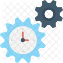 Tempo Gerenciamento Engrenagem Ícone