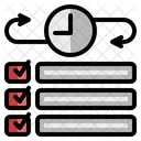 Gerenciamento De Tempo Lista De Verificacao Planejamento Ícone