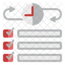 Gerenciamento De Tempo Lista De Verificacao Planejamento Ícone