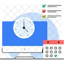 Calendario Tempo Gestao Ícone