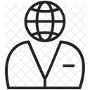 Gerenciamento Global Globo Usuario Ícone
