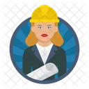 Gerente De Projetos Arquitetura Feminino Ícone