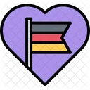 German Flag Love  Icon