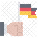 Germany Flag Hand  Icon