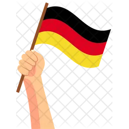 Germany hand holding Flag Icon