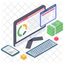 Geschaftsdaten Online Analyse Geschaftsinfografik Symbol