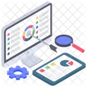 Geschaftsdaten Online Analyse Geschaftsinfografik Symbol