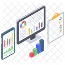 Geschaftsdaten Online Analyse Geschaftsinfografik Symbol