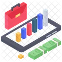 Geschaftsdaten Online Analyse Geschaftsinfografik Symbol
