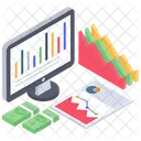 Geschaftsdaten Online Analyse Geschaftsinfografik Symbol