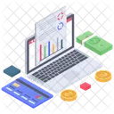 Geschaftsdaten Online Analyse Geschaftsinfografik Symbol