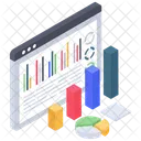 Geschaftsdaten Online Analyse Geschaftsinfografik Symbol