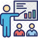 Geschaftsdiagramm Geschaftstreffen Geschaftsprasentation Icon