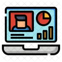 Geschaft Diagramm Laptop Symbol