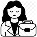 Geschaftsfrau Frau Mitarbeiterin Symbol