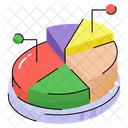Geschaftsdiagramm Kreisdiagramm Marktanteile Symbol
