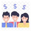 Unternehmensforderer Unternehmensinvestoren Finanziers Symbol