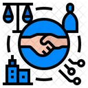 Berufliche Partnerschaft  Symbol