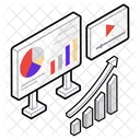 Geschaftsprasentation Graphenanalyse Geschaftsanalyse Symbol