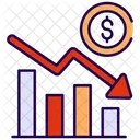 Geschaftsverlust Verlust Finanzieller Verlust Symbol