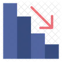 Geschaftsverlust Verlust Balkendiagramm Symbol