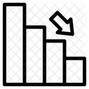 Geschaftsverlust Verlust Balkendiagramm Symbol