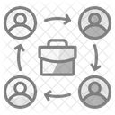 Geschäftliches Networking  Symbol