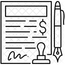 Geschäftsvertrag  Symbol