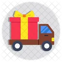 Lieferwagen Lastwagen Geschenklieferung Symbol