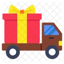 Lieferwagen Lastwagen Geschenklieferung Symbol