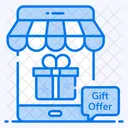 Geschenkartikelladen Geschenkartikelgeschaft Onlineshop Symbol