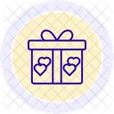 Geschenkbox Liniensymbol Symbol