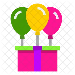 Geschenkbox Ballon  Symbol