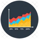 Ebenendiagramm Flachendiagramm Flachendiagramm Icon