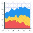 Flachendiagramm Flachengraph Grafische Darstellung Symbol