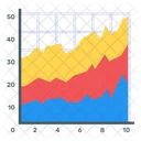 Flachendiagramm Flachengraph Grafische Darstellung Symbol