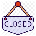 Geschlossenes Brett Geschlossen Geschlossen Schild Symbol