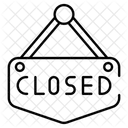 Geschlossenes Brett Geschlossen Geschlossen Schild Symbol