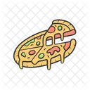 Geschnittene Pizza  Symbol